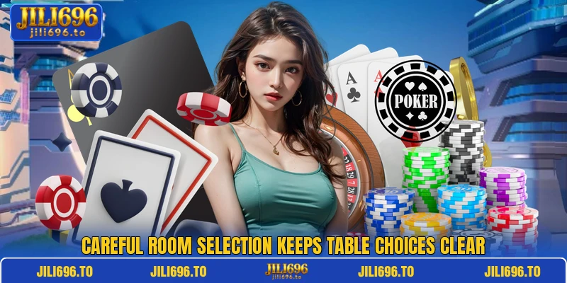 Careful room selection keeps table choices clear Careful room selection keeps table choices clear
