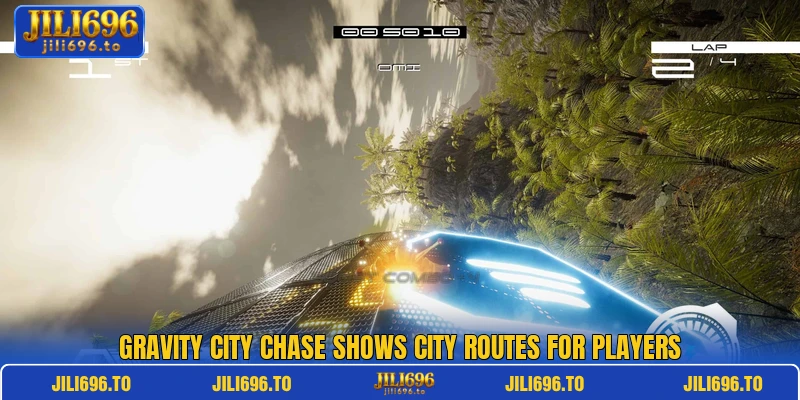 Gravity City Chase shows city routes for players