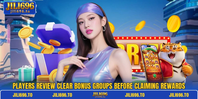 Players review clear bonus groups before claiming rewards Players review clear bonus groups before claiming rewards