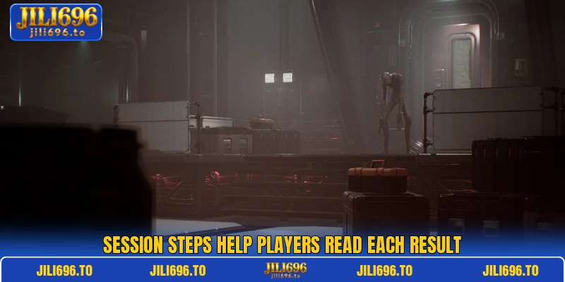 Session steps help players read each result Session steps help players read each result